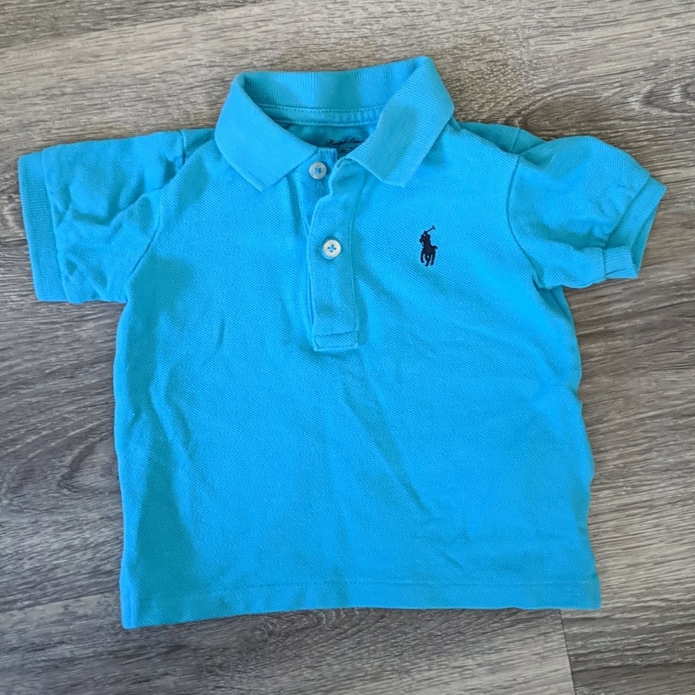 Blue baby polo
